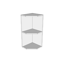 Afslutningsreol 30 cm