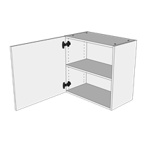 Multi-Living Køkken overskab i Wien lav H: 57,6 cm D: 34,0 cm - 1 låge inklusiv 1 hylde - Bredde: 30 cm