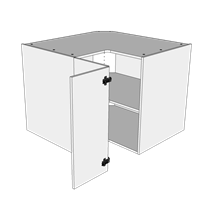 Multi-Living Køkken hjørneskab i Wien knæklåge H: 70,4 cm D: 60,0 cm - 1 låge 3 hylder - Bredde: 90 cm